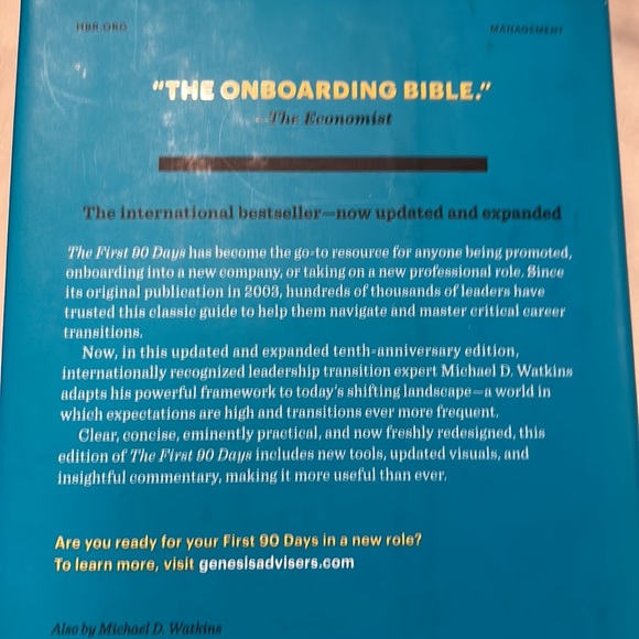 The First 90 Days by Michael D. Watkins book - Picture 2 of 9